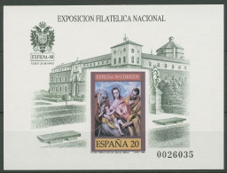 Spanien 1989 EXFILNA'89 Toledo El Greco Block 34 Ungezöhnt Postfrisch (C91678) - Blocks & Sheetlets & Panes