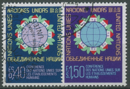 UNO Genf 1976 Konferenz Für Wohn-und Siedlungsbau 58/59 Gestempelt - Used Stamps