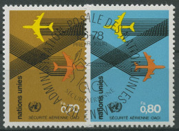 UNO Genf 1978 Organisation Für Zivilluftfahrt ICAO Flugzeuge 76/77 Gestempelt - Used Stamps