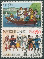 UNO Genf 1987 Tag Der Vereinten Nationen Bootsfahrt Tänzer 158/59 Gestempelt - Used Stamps