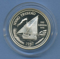 Portugal 100 Escudos 1987 Segelschiff, Silber, KM 640a PP In Kapsel (m4332) - Portugal