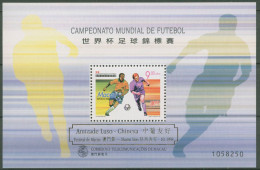 Macau 1998 Fußball-WM Frankreich Block 56 I Postfrisch (C62672) - Blocks & Kleinbögen