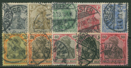 Deutsches Reich 1902 Germania DEUTSCHES REICH O. WZ 68/77 Gestempelt - Gebraucht