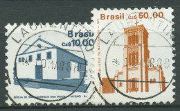 Brasilien 1987 Freimarken Bauwerke Kirchen 2212/13 Gestempelt - Usati