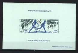 Monaco  -  Blocs Sociaux  :  Yv 15a  **   Non Dentelé JO Alberville - Blokken