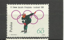 POLAND  1964 - INNSBRUCK , MNH - Inverno1964: Innsbruck