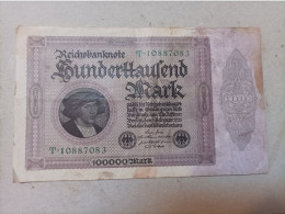 Billete Alemania, 100000 Mark. Año 1923 - 1.000 Mark