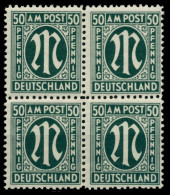 BIZONE AM-POST Nr 32bAz Postfrisch VIERERBLOCK X763516 - Mint