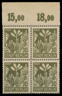 SBZ BERL. BRANDENB. Nr 7Aawaz Postfrisch VIERERBLOCK OR X810152 - Berlino & Brandenburgo