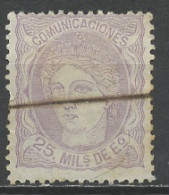 Espagne - Spain - Spanien 1870 Y&T N°106 - Michel N°100 Nsg - 25m Allégorie De L'Espagne - Annulé - Nuevos