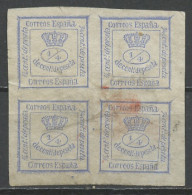 Espagne - Spain - Spanien 1872 Y&T N°129 - Michel N°109 Nsg - 4*1/4c Couronne Royale - Ongebruikt