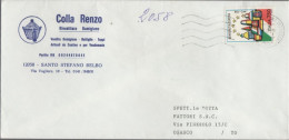 ITALIA - Storia Postale Repubblica - 1993 - 750 Europa Unita, Italia (Isolato) - Colla Renzo - Viaggiata Da Santo Stefan - 1991-00: Storia Postale