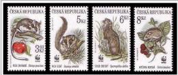 Czech Republic 1996 - WWF Small Mammals, Set Of 4 Stamps, MNH - Ungebraucht