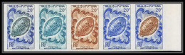 85430 N°167 Bande 5 Coquillages Shells Cypraea Gastéropodes Wallis Et Futuna Essai Color Proof Non Dentelé Imperf ** MNH - Imperforates, Proofs & Errors