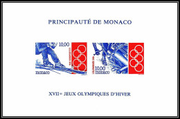 85264 Bloc Collectif BF N°63 Lillehammer 1994 Jeux Olympiques (olympic Games) Monaco Non Dentelé ** MNH Imperf - Blocks & Sheetlets