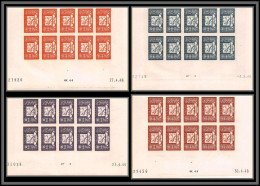 85315/ Monaco PA Poste Aerienne N°15 / 18 Avion Plane Douglas Dc 3 ND Non Dentelé Imperf ** Mnh BLOC DE 10 Coin Daté - Luchtpost