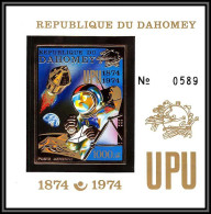 85798/ N°40 B UPU Apollo Espace (space) Dahomey OR Gold Stamps ** MNH RRR Non Dentelé Imperf - Bénin – Dahomey (1960-...)