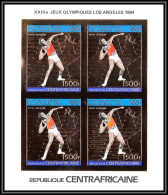86024 Shot Put 968 B Jeux Olympiques Olympic Games Los Angeles 1984 Centrafricaine OR Gold MNH Non Dentelé Imperf Bloc 4 - Atletismo