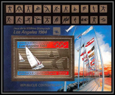 85937/ N°200 A Sailing Voile Los Angeles 1984 Jeux Olympiques Olympic Games Centrafrique Centrafricaine OR Gold ** MNH  - Zomer 1984: Los Angeles