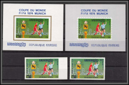 86224d Mi N°44 Football Soccer Munich Wold Cup 1974 Deluxe Miniature Sheet + Imperf ** MNH Khmère Cambodia Cambodge - Kambodscha