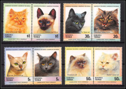 86422 Nanumea Tuvalu Mi 47/52 A Chat Cat Cats Chats ** MNH 1985 Korat Siamese Ginger Maine Coon Turkish Himalayan - Tuvalu