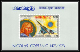 86410 Mi 48 Y&t PA 31 H Concorde Copernicus Copernic Espace Space Khmère Cambodge Cambodia Deluxe Miniature Sheet 1974 - Kambodscha