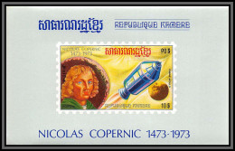 86405 Mi 42 Yt 343 C Apollo Cabine Copernicus Copernic Espace Space Khmère Cambodge Cambodia Deluxe Miniature Sheet 1974 - Cambodge