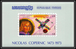 86404 Mi 41 Y&t 343 B Mariner 2 Copernicus Copernic Espace Space Khmère Cambodge Cambodia Deluxe Miniature Sheet 1974 - Kambodscha