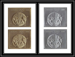 86383 Guyana Mi N°4298/4299 Golf Tennis Atlanta 1996 Jeux Olympiques (olympic Games) OR Gold Stamps Argent Silver ** MNH - Guyana (1966-...)