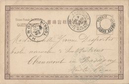 FRENCH INDOCHINA - FRENCH TONKIN EXPEDITIONARY CORPS PC FROM HANOI TO FRANCE - ETAT MAJOR DES TROUPES - 1902 - Storia Postale