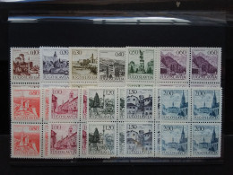 JUGOSLAVIA Anni '70 - Turistica - 11 Valori In Quartina - Nuovi ** + Spese Postali - Unused Stamps