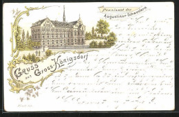 Lithographie Gross-Königsdorf, Pensionat Der Augustiner-Schwestern  - St. Augustin