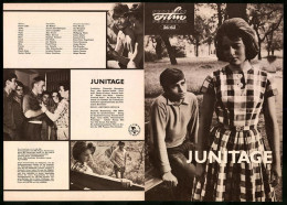 Filmprogramm PFP Nr. 56 /62, Junitage, Jiri Bednar, Zuzana Schnöblingova, Josef Langmiller, Regie: Antonin Kachlik  - Riviste