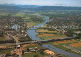 72051143 Minden Westfalen Blick Ueber Das Wasserstrassenkreuz Weser Mittellandka - Minden