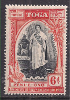 Toga Tonga 1944 KGV1 6d Black & Orange Silver Jubilee MM SG 86 ( K608 ) - Tonga (...-1970)