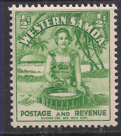 Western Samoa 1935 KGV 1/2d Green Samoen Girl Umm SG 180 ( C1239 ) - Samoa