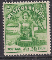 Western Samoa 1935 KGV 1/2d Green Samoen Girl Umm SG 180 ( C677 ) - Samoa