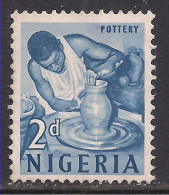 Nigeria 1961 QE2 2d Deep Blue Pottery MNG SG 92 ( F1115 ) - Nigeria (...-1960)