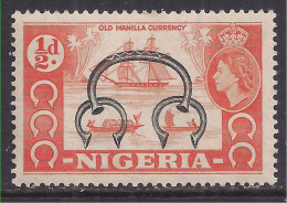 Nigeria 1953 - 58 QE2 1/2d Old Manilla Currency Pictorial Umm  SG 69  ( J1240 ) - Nigeria (...-1960)