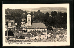 AK Lössnitz / Erzgeb., Blick Zur Kirche  - Loessnitz