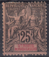 TIMBRE SAINTE MARIE DE MADAGASCAR TYPE GROUPE N° 8 NEUF SANS GOMME - Unused Stamps