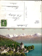 719882 Oberhofen A. Thunersee Schloss Mit Eiger Mönch U. Jungfrau Stempel Trautenau Pub Photoglob 771 - Oberhofen Am Thunersee