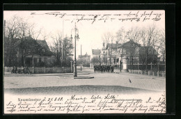 AK Neumünster, Rendsburgerstrasse Mit Soldaten  - Rendsburg