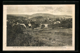 AK Detmold, Totalansicht Mit Grotenburg Mit Dem Hermannsdenkmal  - Detmold