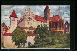 Künstler-AK Marienburg, Totalansicht Der Marienburg  - Westpreussen