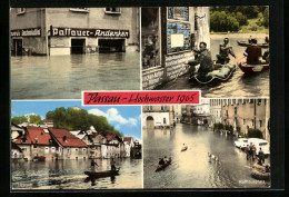 AK Passau, Rathausplatz, Ilzstadt, Hochwasser 1965  - Inondations