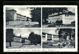 AK Bad Oeynhausen, Balneologisches Institut, Haupteingang, Kurparkfront, Östlicher Bäderflügel  - Bad Oeynhausen