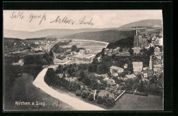 AK Kirchen A. Sieg, Ortsansicht Aus Der Vogelschau  - Kirchen