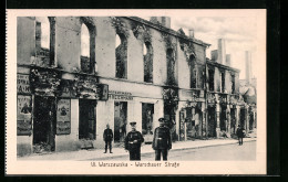 AK Kalisch, Warschauer Strasse, Soldaten In Uniform  - Posen