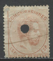 Espagne - Spain - Spanien 1872-73 Y&T N°127 - Michel N°119 O - 4p Amédée 1er - Perforé O - Gebruikt